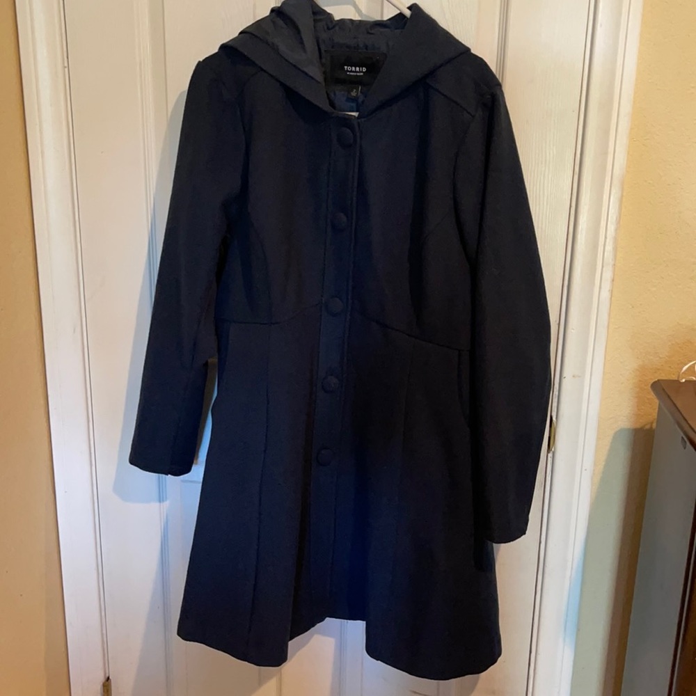 Torrid peacoat, navy. Worn a hand full of times